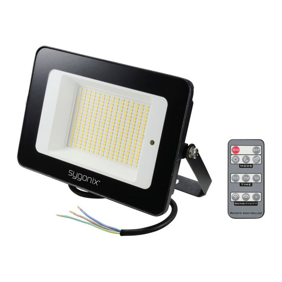Sygonix LED-Außenstrahler SY-5995282 mit Bewegungsmelder, 50 W, Neutralweiß, Schwarz, Aluminium, IP65 - Bild 1