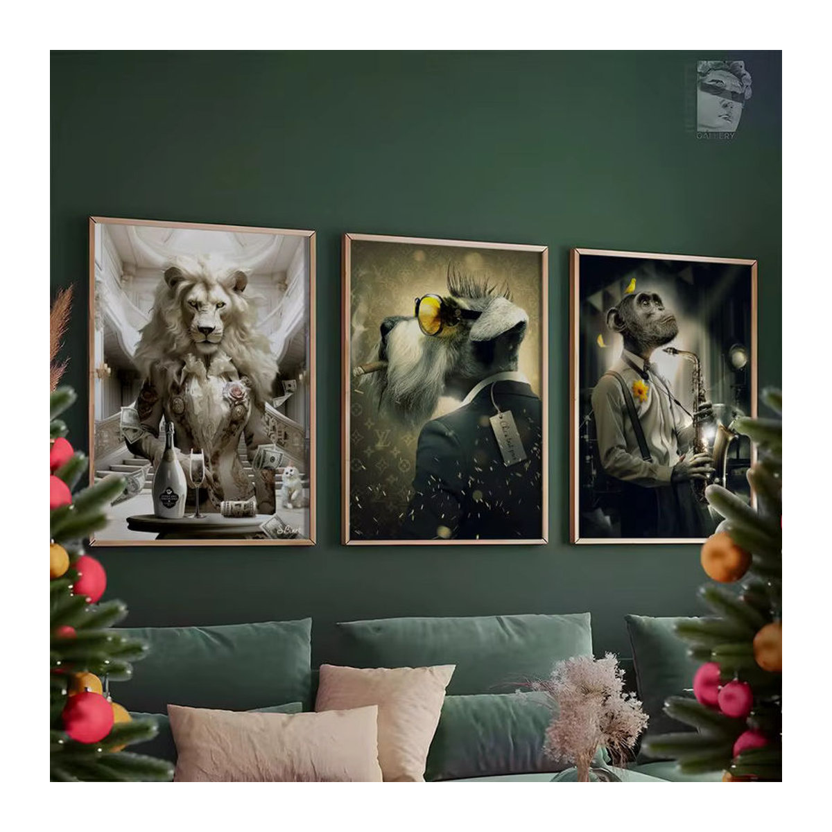 Sylvain Binet Art Poster HD PVC Wandkunst mit Tiermotiv, selbstklebend und wasserdicht, mehrfarbig und schwarz, B/H: 20 x 15 cm - Bild 1