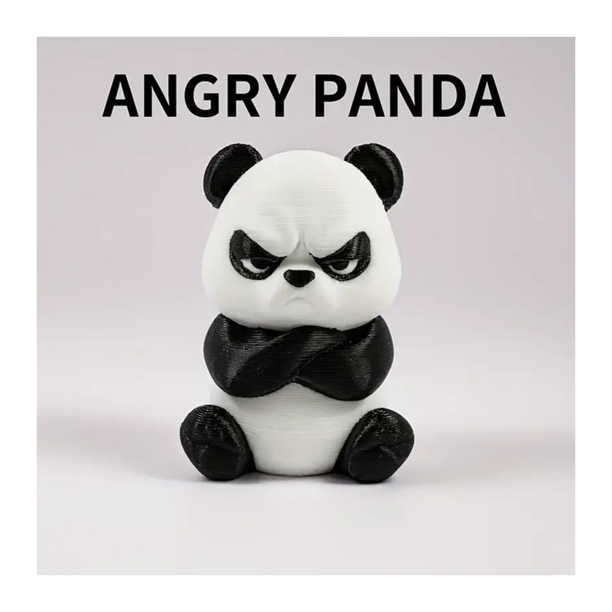 Syxing 3D-gedruckte Panda-Figur in Schwarz-Weiß aus Kunststoff als dekorative Schreibtischdekoration - Bild 1