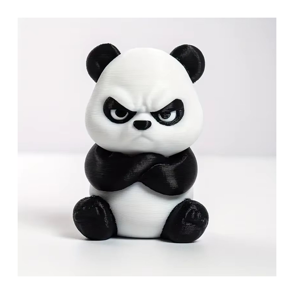 Syxing 3D-gedruckte Panda-Figur in Schwarz-Weiß aus Kunststoff als dekorative Schreibtischdekoration - Bild 2