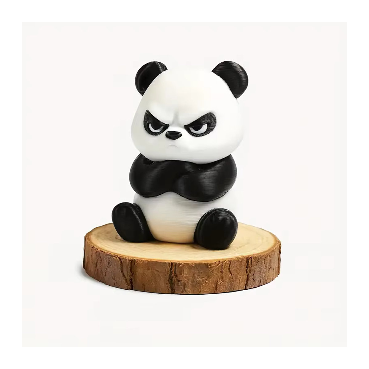 Syxing 3D-gedruckte Panda-Figur in Schwarz-Weiß aus Kunststoff als dekorative Schreibtischdekoration - Bild 5