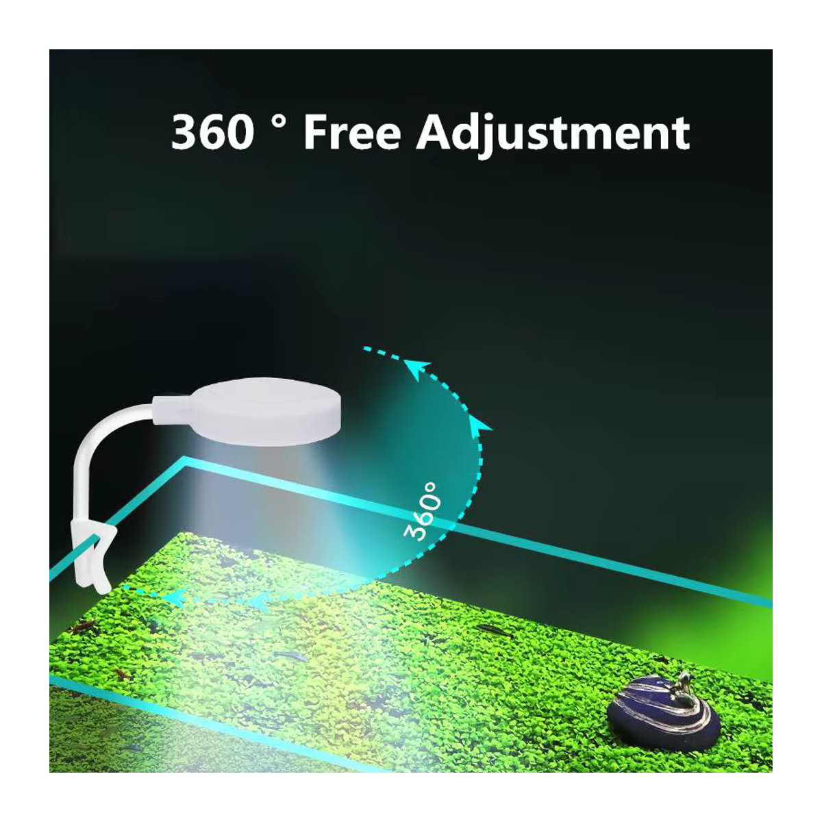 SZKOSTON USB LED Aquarium Licht 3W 5V Wasserdichte Unterwasser Beleuchtung für Mini Aquarien - Bild 4