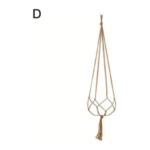 SZwatch Makramee Blumenampel aus geflochtenem Seil in Beige zur Dekoration für deinen Balkon und Garten