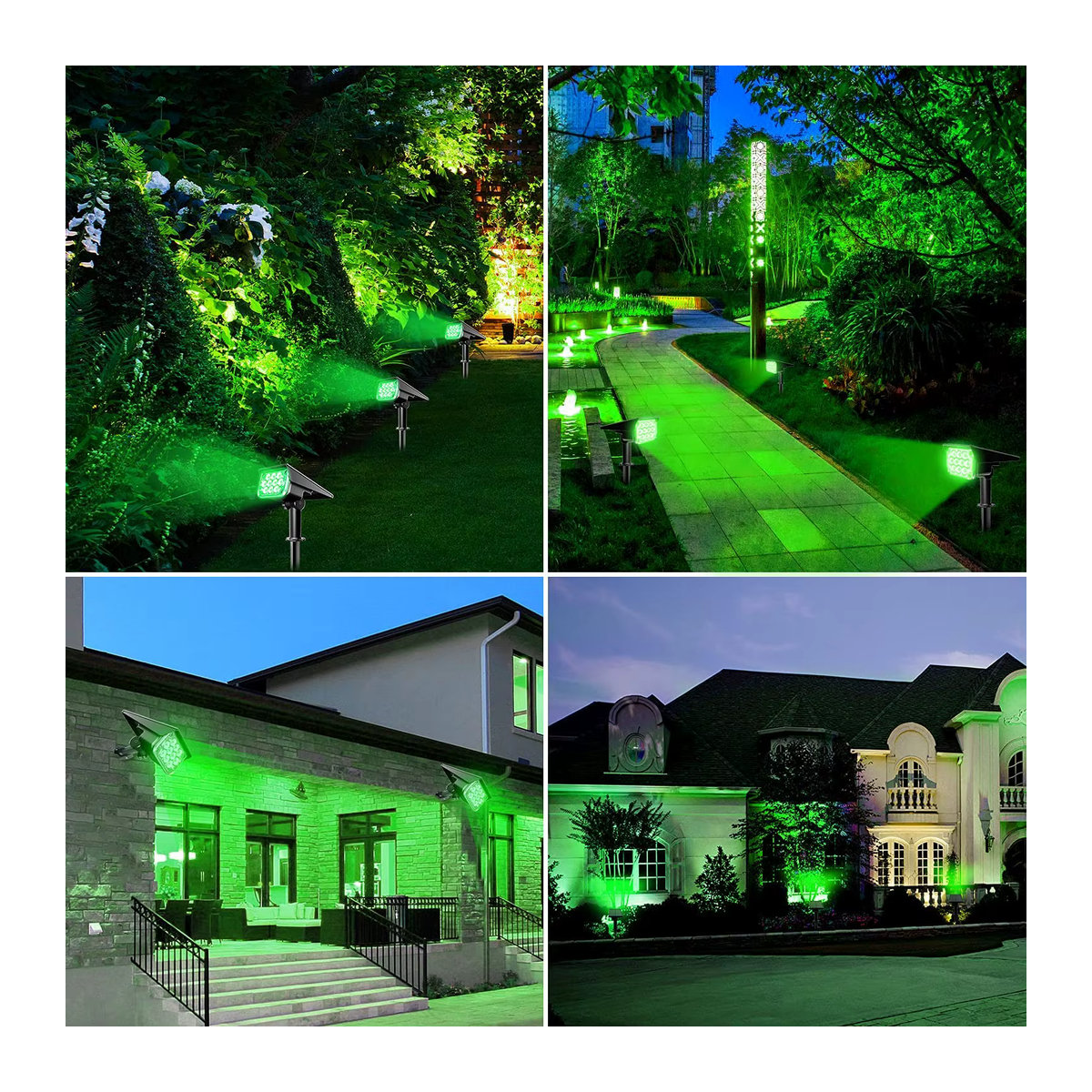 T-SUN Einstellbarer Solar Außenstrahler IP65 Modernes Gartenlicht in Grün oder Schwarz für Hof, Weg und Baum-Dekoration - Bild 6