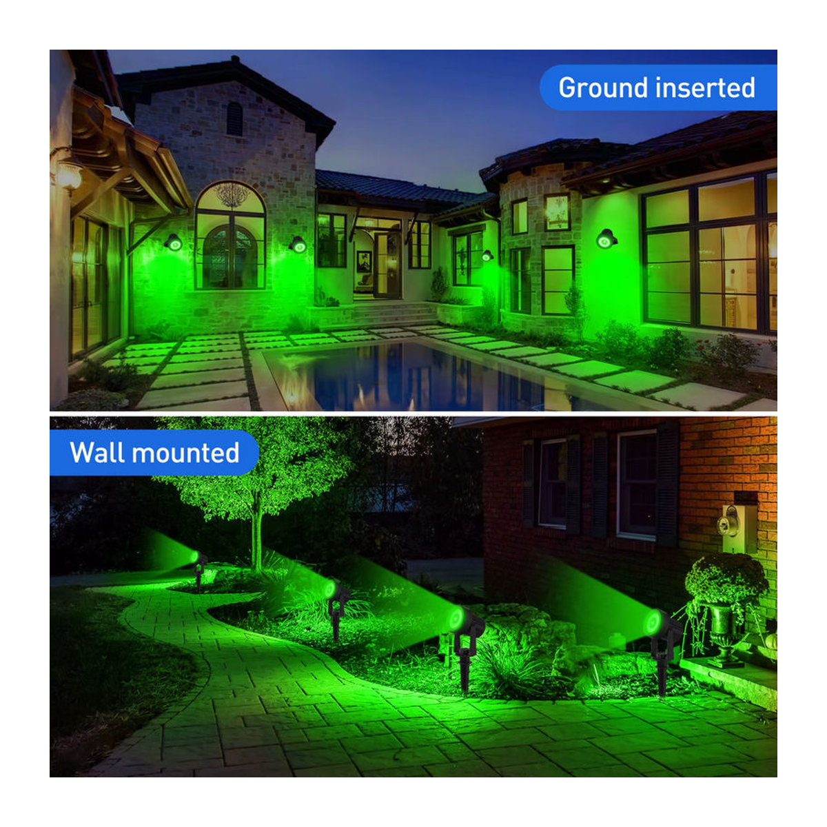 T-SUNRISE Solar-LED-Außenstrahler in Grün und Schwarz, minimalistisches Solar-Gartenlicht mit IP65 Wasserdichtigkeit - Bild 3