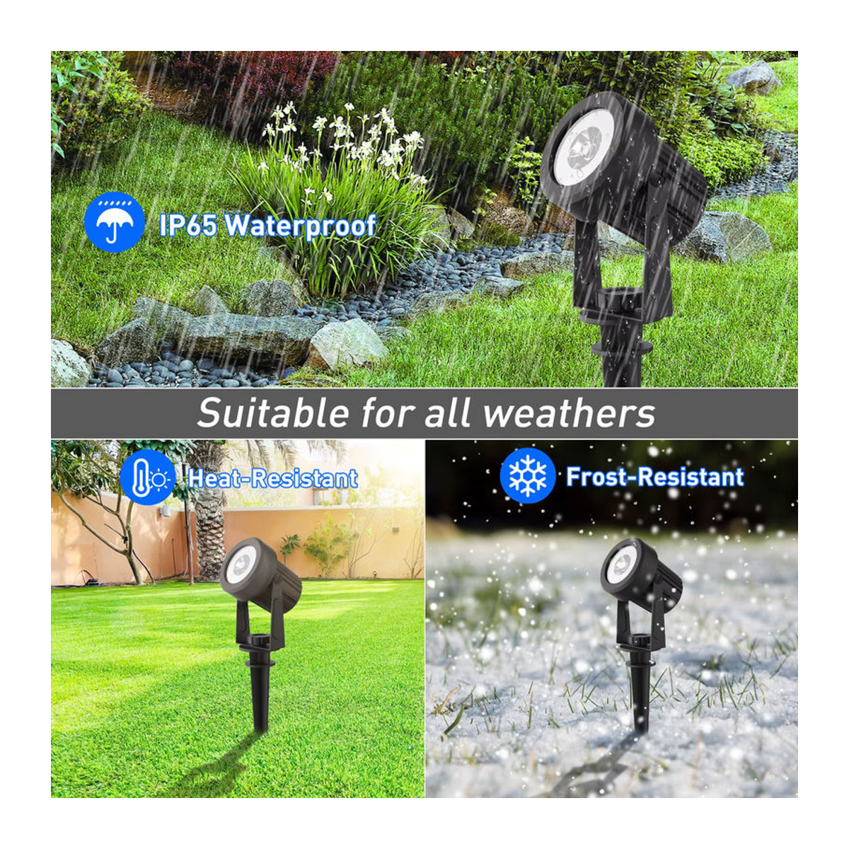 T-SUNRISE Solar-LED-Außenstrahler in Grün und Schwarz, minimalistisches Solar-Gartenlicht mit IP65 Wasserdichtigkeit - Bild 4