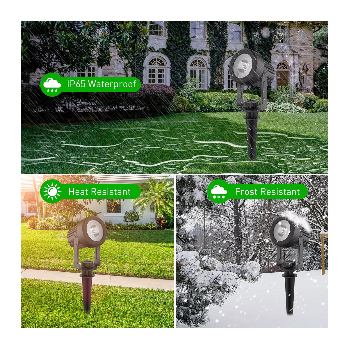T-SUNRISE Solar LED Wandleuchte Outdoor IP65 Wasserdicht Modern Schwarz 3000K/6000K - Bild 5