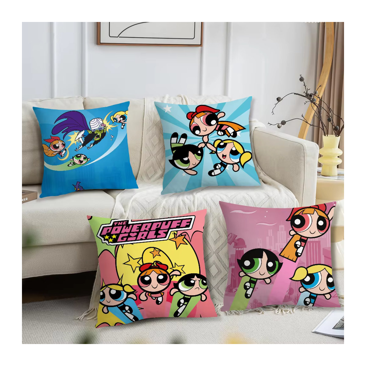 T-The Powerpuff Girls Kissenbezug mehrfarbig für Sofa und Wohnzimmer - Bild 2