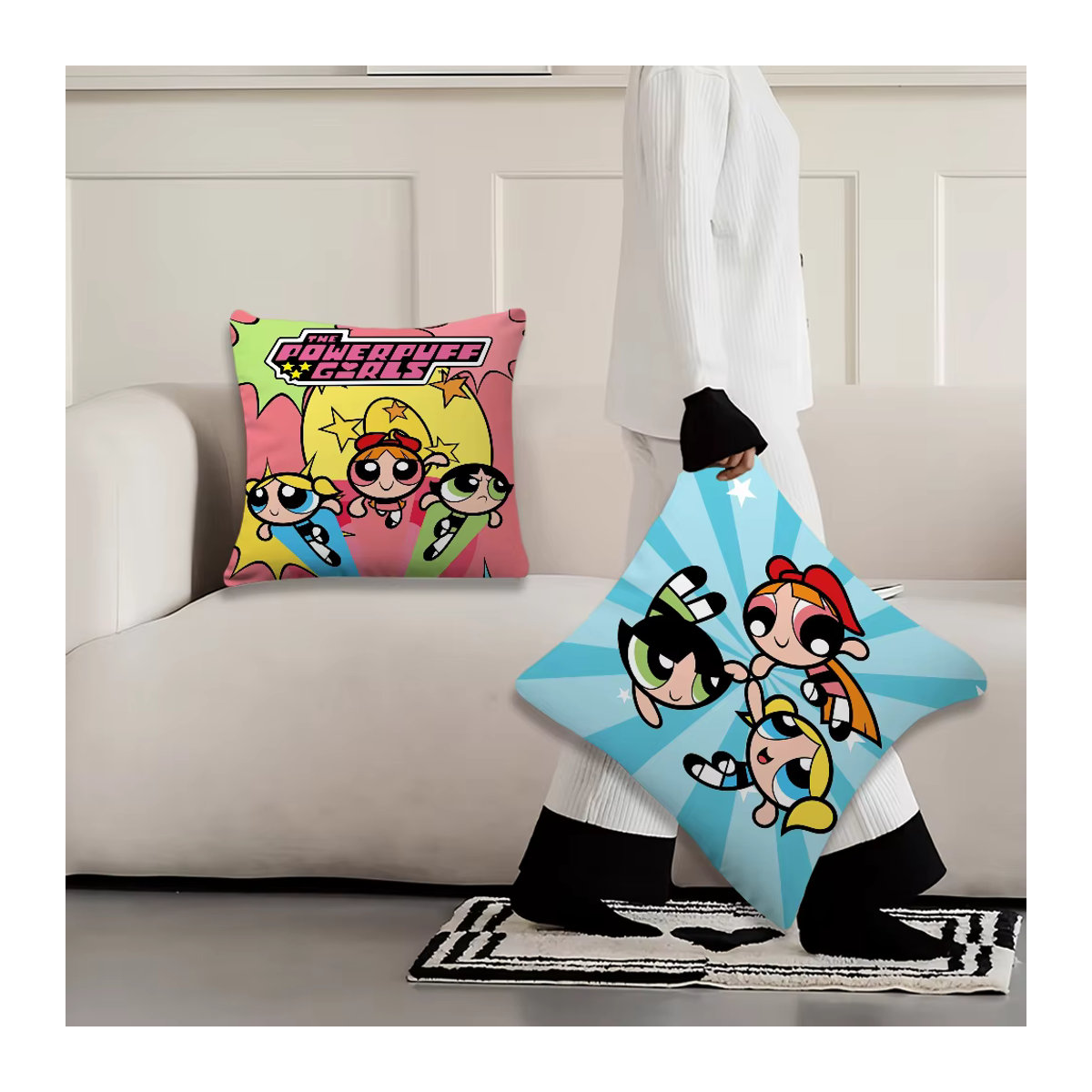 T-The Powerpuff Girls Kissenbezug mehrfarbig für Sofa und Wohnzimmer - Bild 4