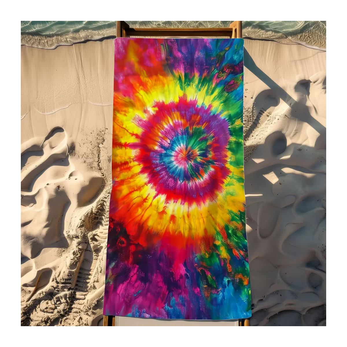 T-Tie D-Dye schnell trocknendes Handtuch in Mehrfarbig für Strand, Pool, Fitnessstudio und Reisen - Bild 3