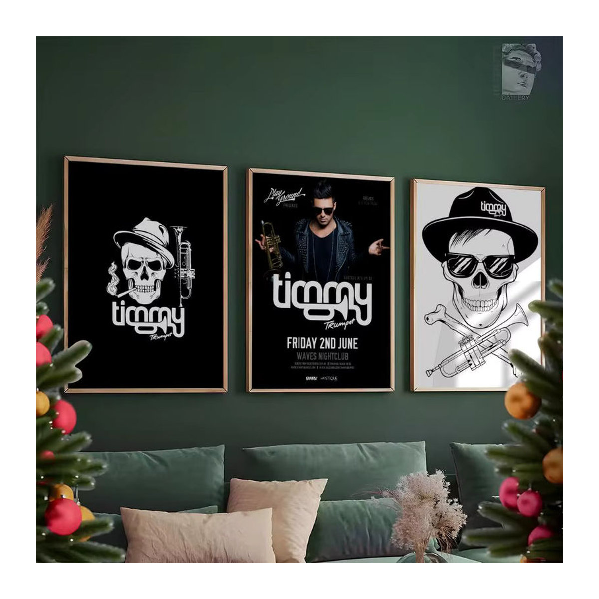 T-TIMMY TRUMPET DJ-Poster aus PVC in Schwarz, selbstklebende und wasserdichte Wandkunst im Hochformat für dein Zuhause oder Büro - Bild 2