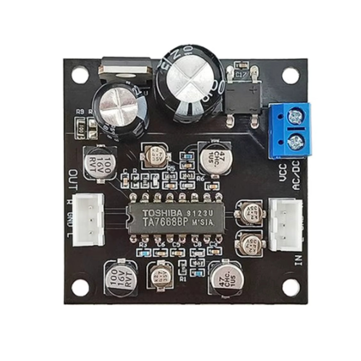 TA7668 Bandantrieb Vorverstärker für Audio Recorder und DIY Desktop Radio, Schwarz - Bild 3