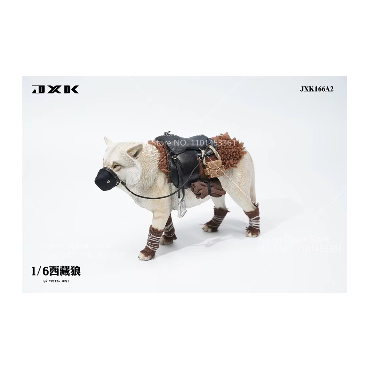 Taholicy Tibetischer Wolf Simulationsmodell aus Kunstharz für 1:6 Actionfiguren, mehrfarbig - Bild 2