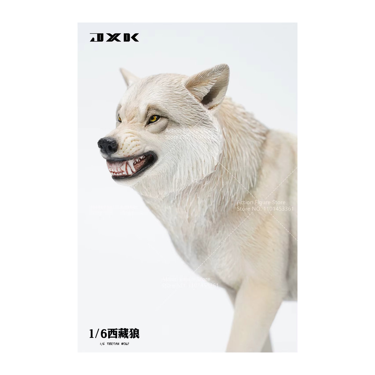 Taholicy Tibetischer Wolf Simulationsmodell aus Kunstharz für 1:6 Actionfiguren, mehrfarbig - Bild 4