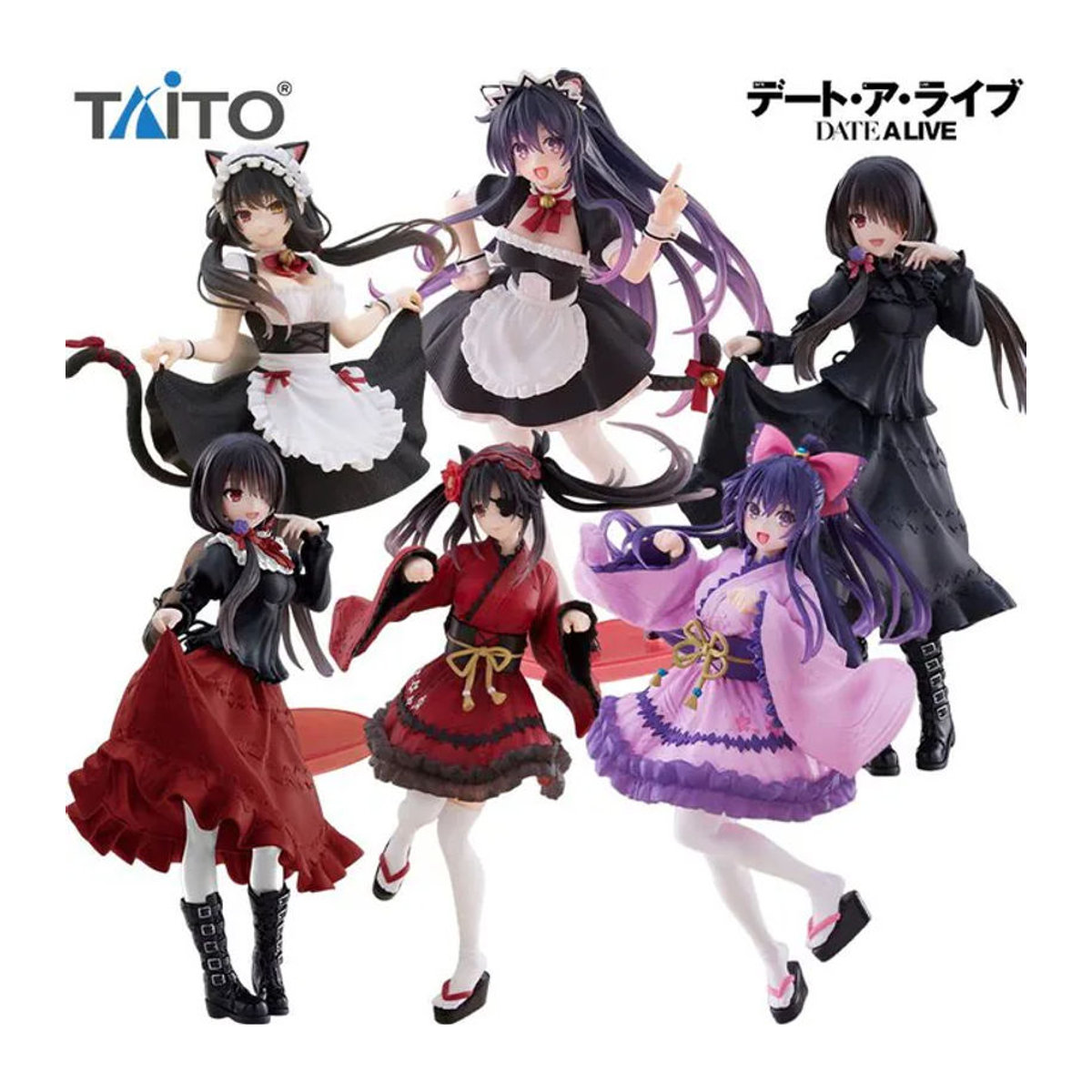 TAiTO Coreful Date A Live Anime-Figuren Yatogami Tohka und Tokisaki Kurumi, mehrfarbige Sammlerfiguren aus Kunststoff - Bild 1
