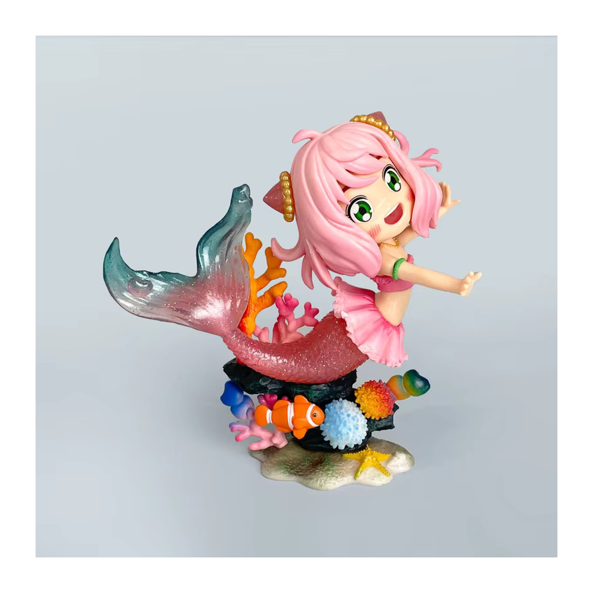 TAKARA TOMY Anya Forger Meerjungfrau Anime Figur aus Kunststoff, mehrfarbig, Desktop Ornament und Sammlerstück - Bild 4