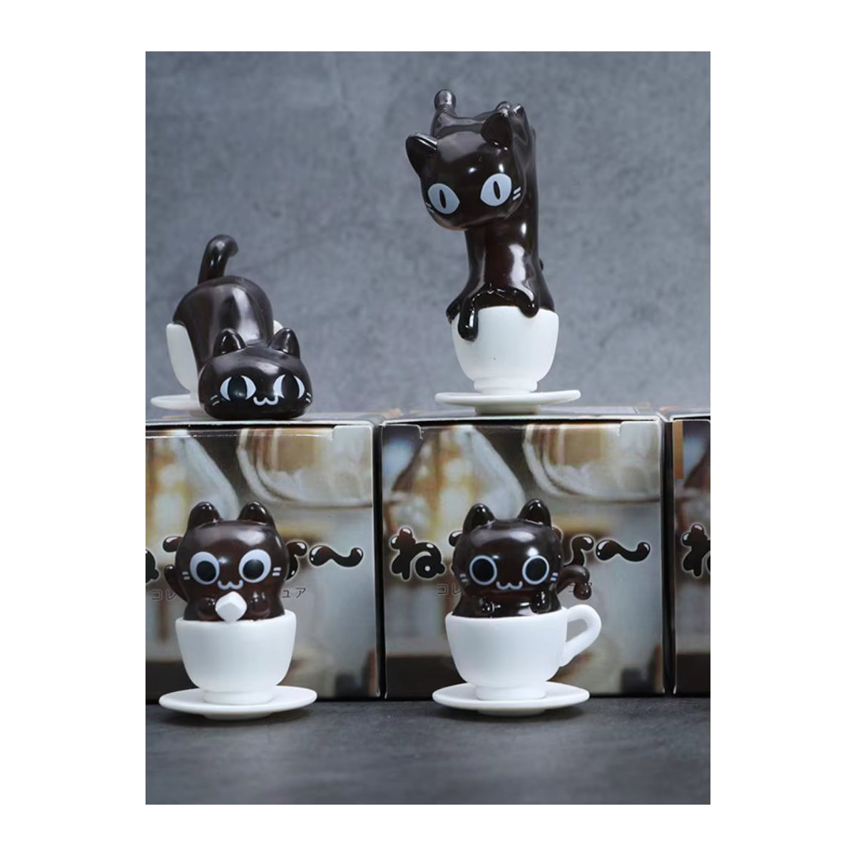 TAKARA TOMY Katzen-Blindbox mit 6 Kaffeetassen-Figuren aus Keramik, mehrfarbig, Sammlerstücke für Katzenliebhaber - Bild 7
