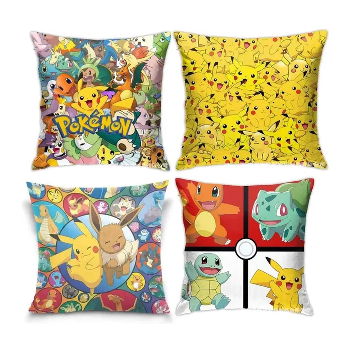 TAKARA TOMY Kissenbezug mit Pikachu Anime-Cartoon-Muster, mehrfarbig, B/B/H: 45 x 45 cm - Bild 1