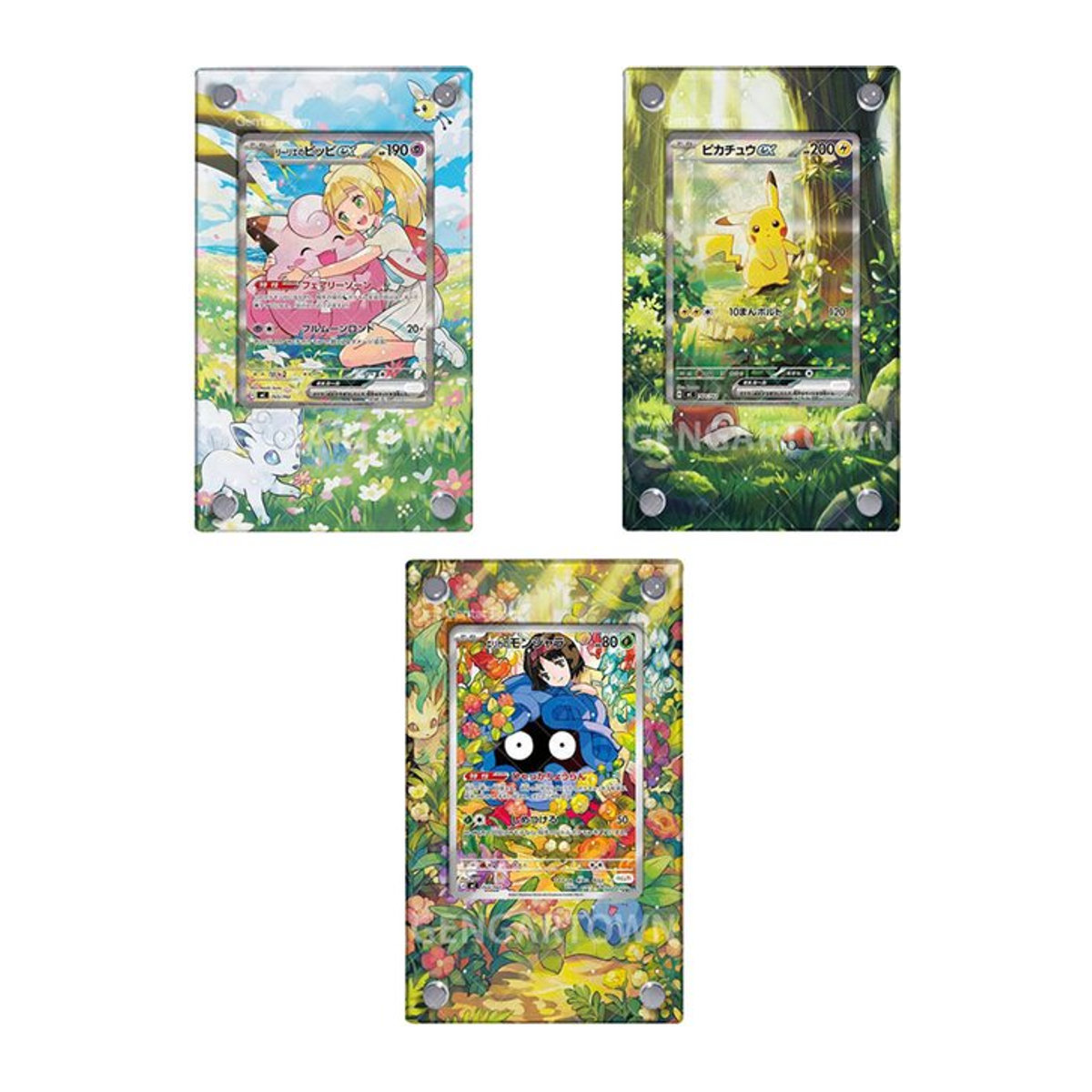 TAKARA TOMY Pocket Monster Kartenständer Anime Classic Game Clefairy Erika Collection Acryl Fotorahmen mehrfarbig - Bild 1