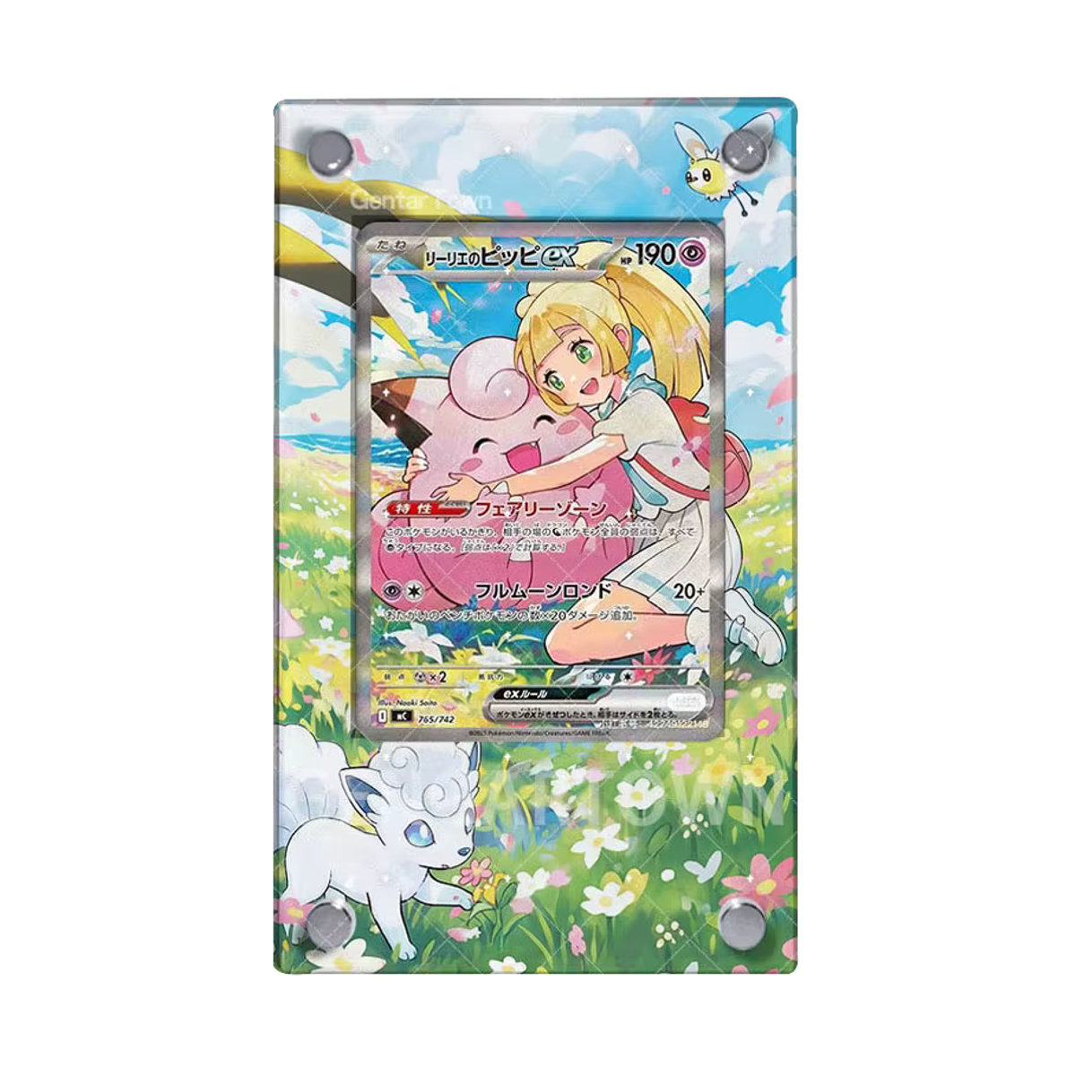 TAKARA TOMY Pocket Monster Kartenständer Anime Classic Game Clefairy Erika Collection Acryl Fotorahmen mehrfarbig - Bild 2