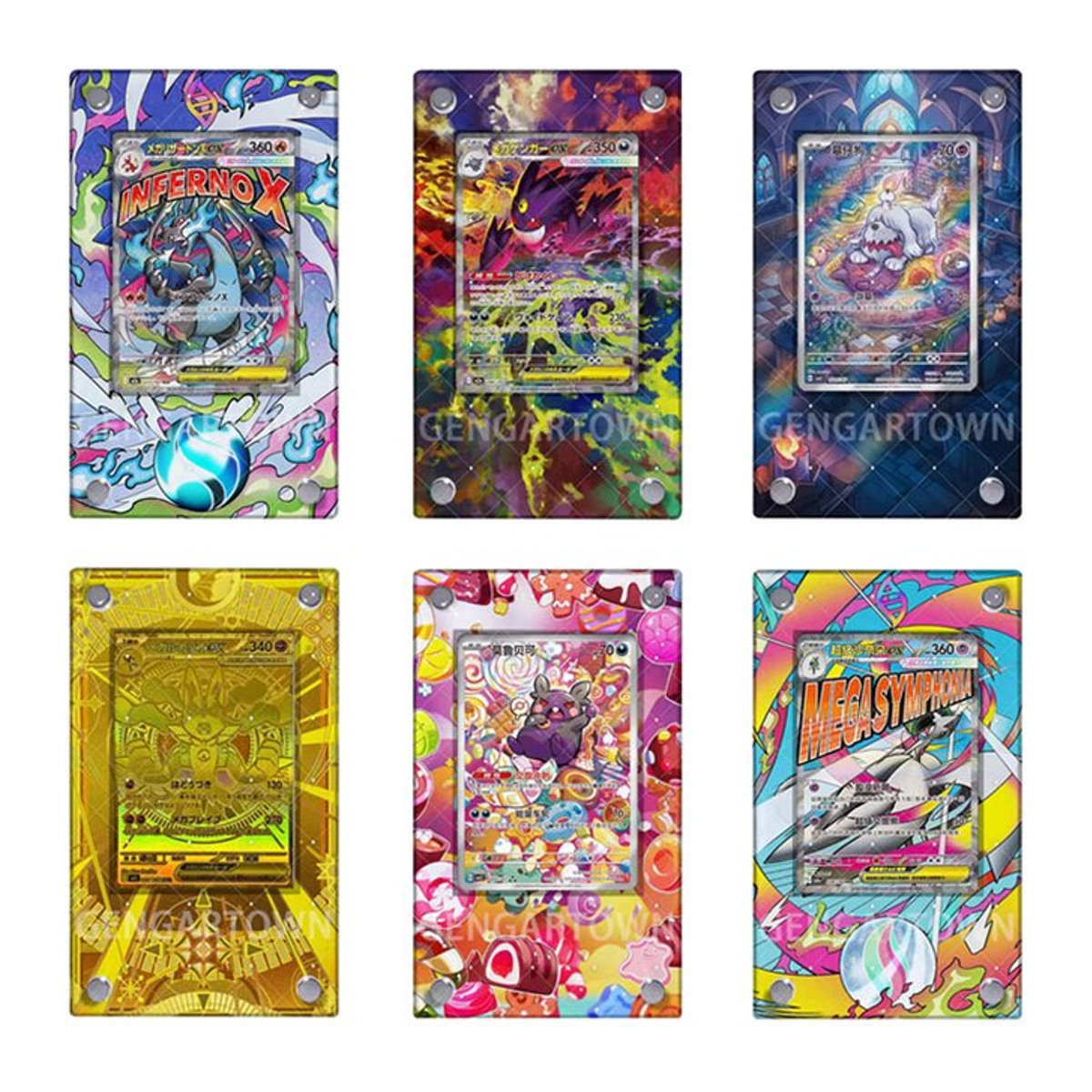 TAKARA TOMY Pocket Monster Kartenständer Anime Classic Gardevoir Gengar Lucario Spielsammlung Fotorahmen aus Kunststoff mehrfarbig - Bild 1
