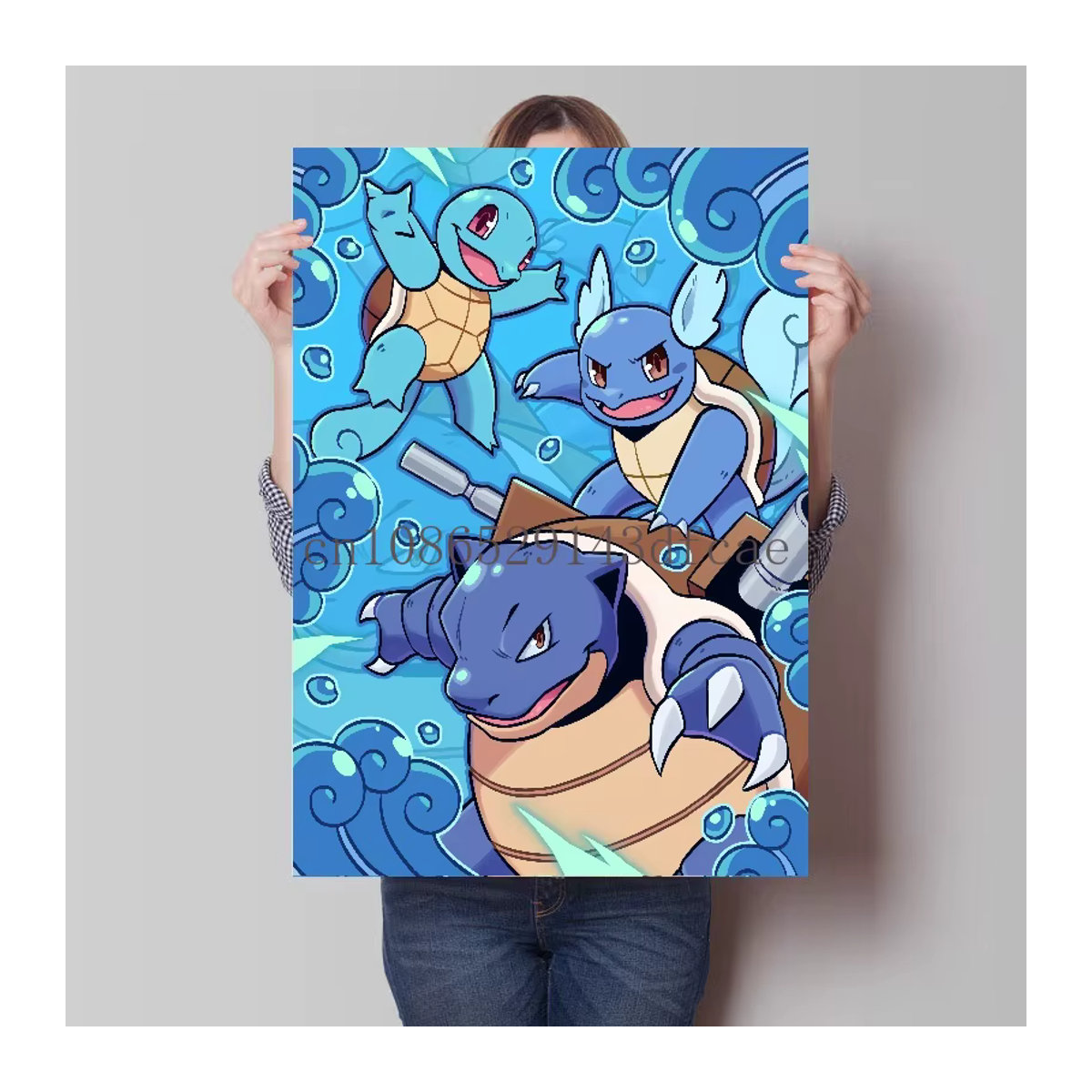 TAKARA TOMY Pokemon Anime Leinwandbild mit Bulbasaur, Charmander und Squirtle in mehrfarbigem Design für die Wandmontage - Bild 2