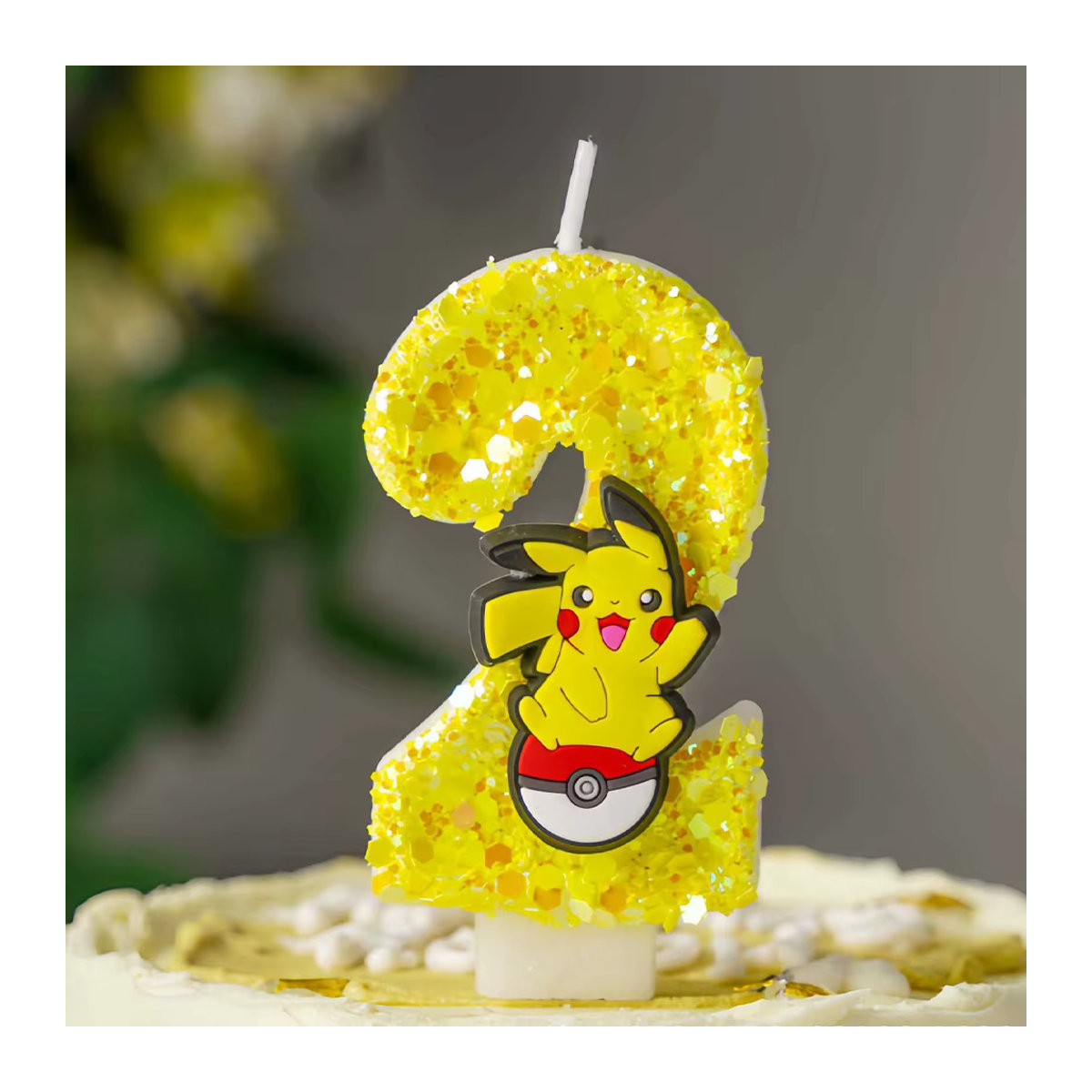 TAKARA TOMY Pokemon Pikachu Geburtstagskerze in Gelb als Tortendekoration für Kinder - Bild 4
