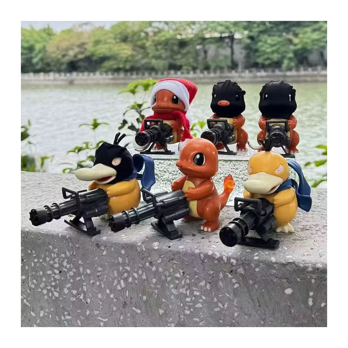 TAKARA TOMY Pokemon Sammelfiguren Gatling Gun Edition mit Psyduck, Charmander und Gengar, mehrfarbig, Höhe: 8 cm - Bild 1