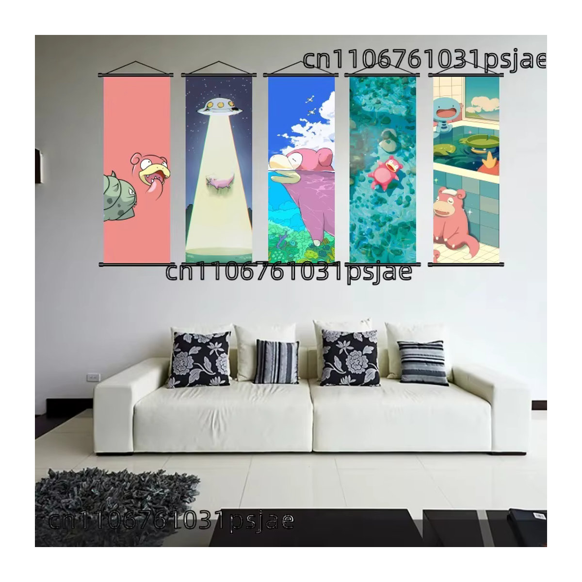 TAKARA TOMY Pokémon Slowpoke Stoff-Hängeposter mehrfarbig - Bild 2