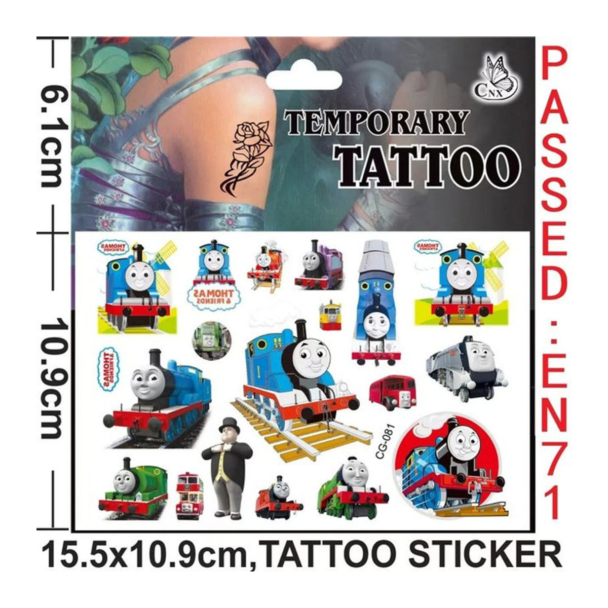 TAKARA TOMY Thomas die kleine Lokomotive Kinderaufkleber Tattoos für Kinder in Mehrfarbig - Bild 1