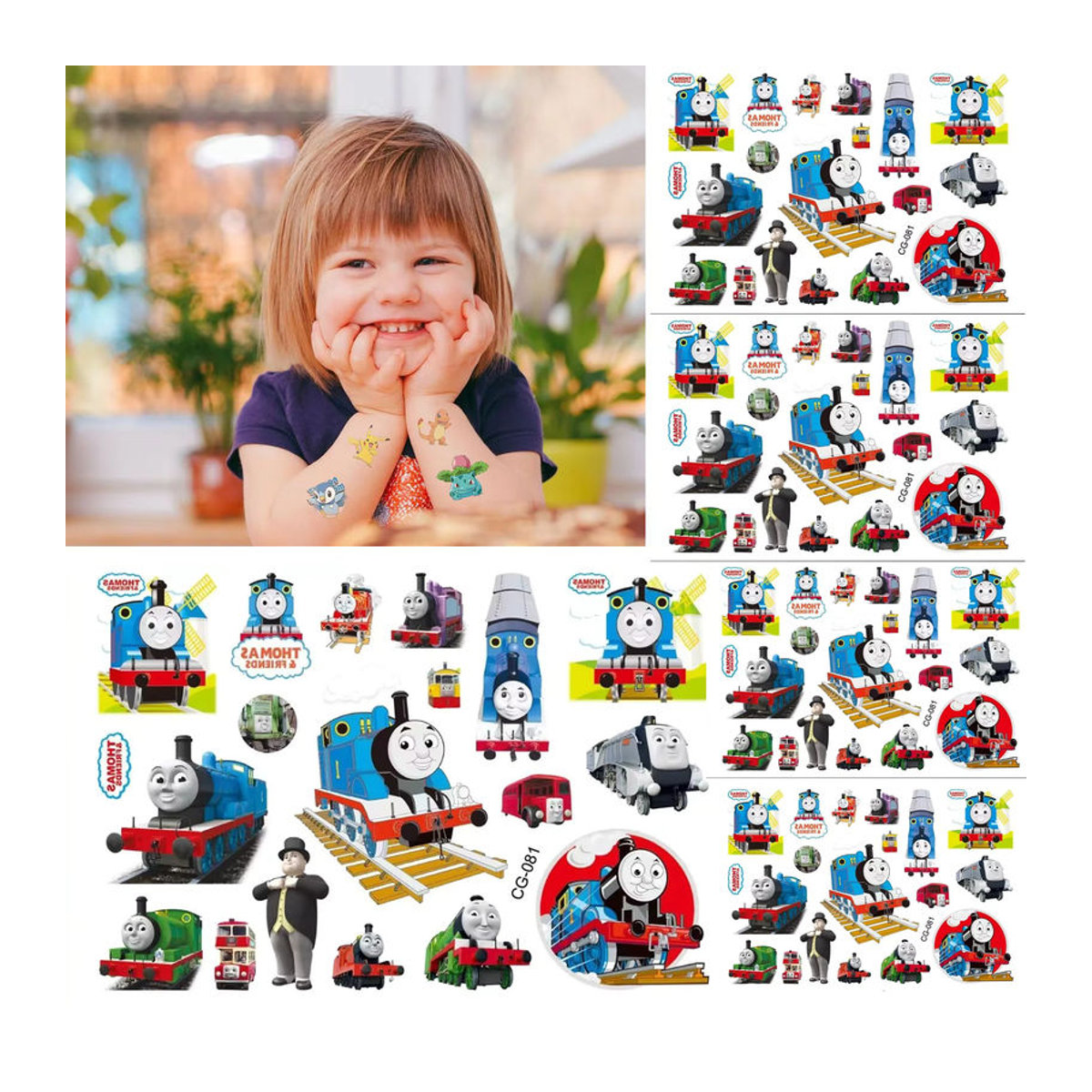 TAKARA TOMY Thomas die kleine Lokomotive Kinderaufkleber Tattoos für Kinder in Mehrfarbig - Bild 4