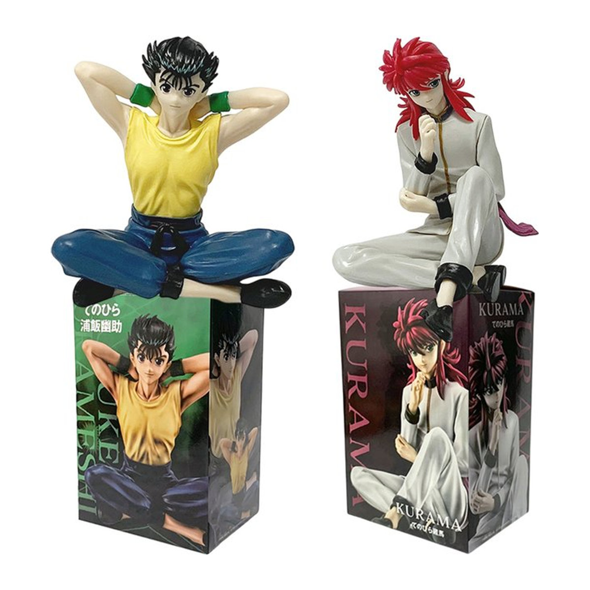 TAKARA TOMY YuYu Hakusho Anime Figur Urameshi Yuusuke und Kurama PVC Modell in Mehrfarbig, Höhe: 9 cm - Bild 1
