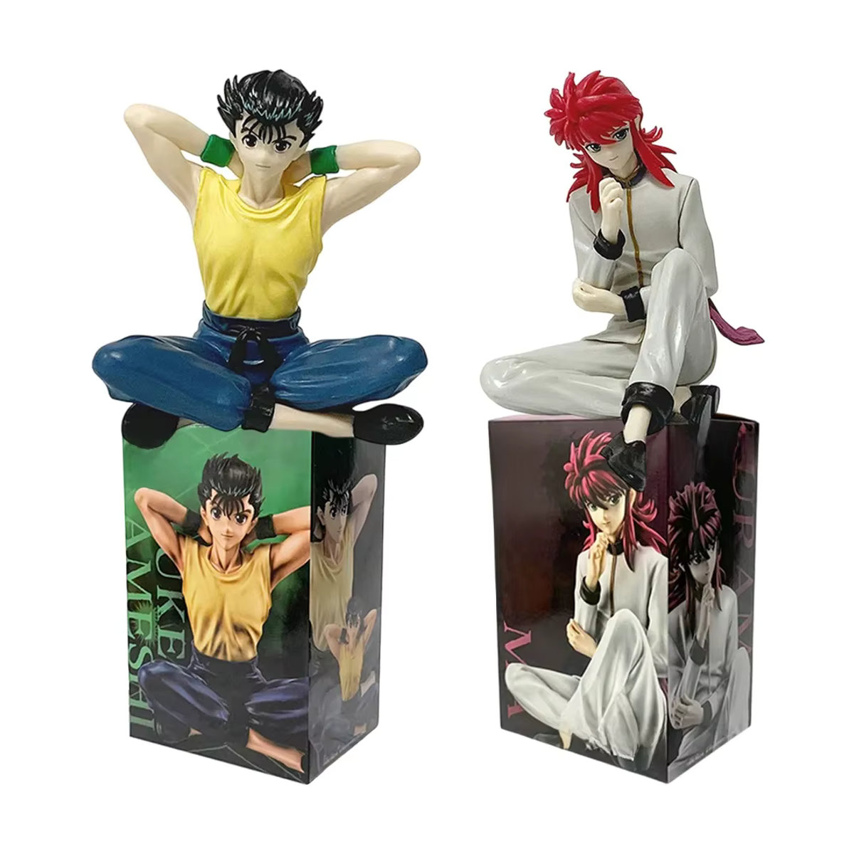 TAKARA TOMY YuYu Hakusho Anime Figur Urameshi Yuusuke und Kurama PVC Modell in Mehrfarbig, Höhe: 9 cm - Bild 4