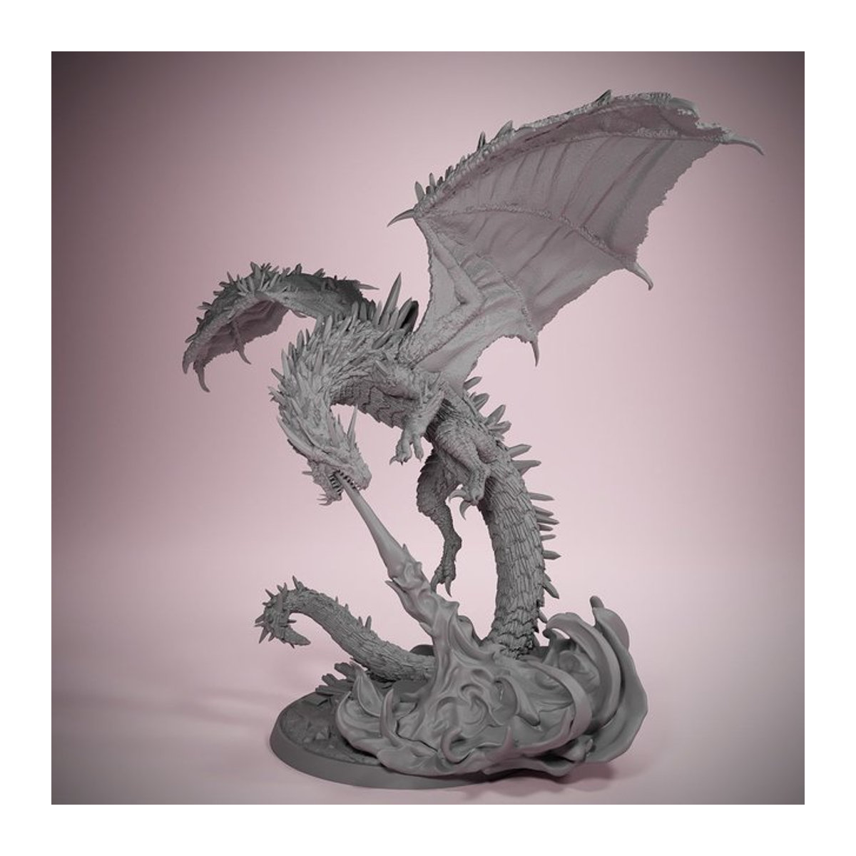 Talaris Dragon Firedragon DIY-Bausatz: 3D-gedruckte, bemalte und farbige Drachenfigur in Grau und Mehrfarbig - Bild 1