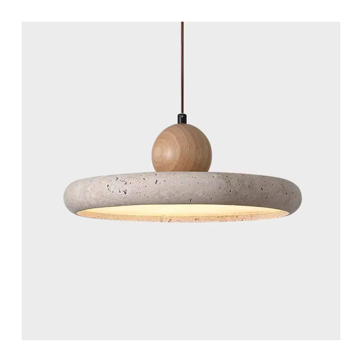 TAONUANSHU LED Kronleuchter aus gelbem Travertin Naturstein im Retro-Design für dein Esszimmer - Bild 4