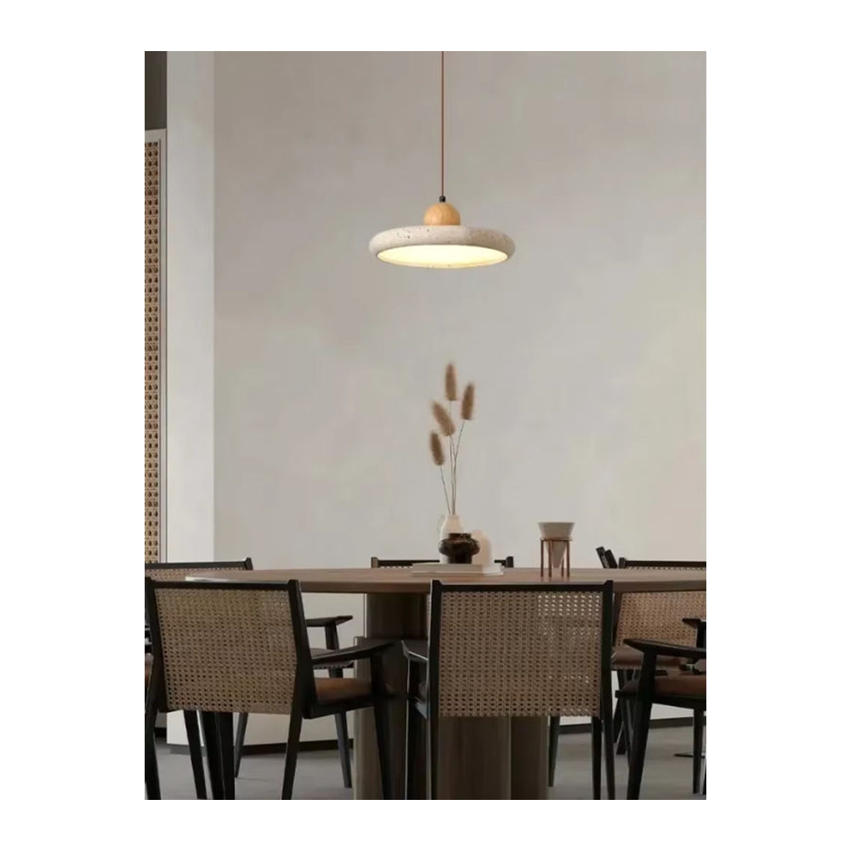 TAONUANSHU LED Kronleuchter aus gelbem Travertin Naturstein im Retro-Design für dein Esszimmer - Bild 5
