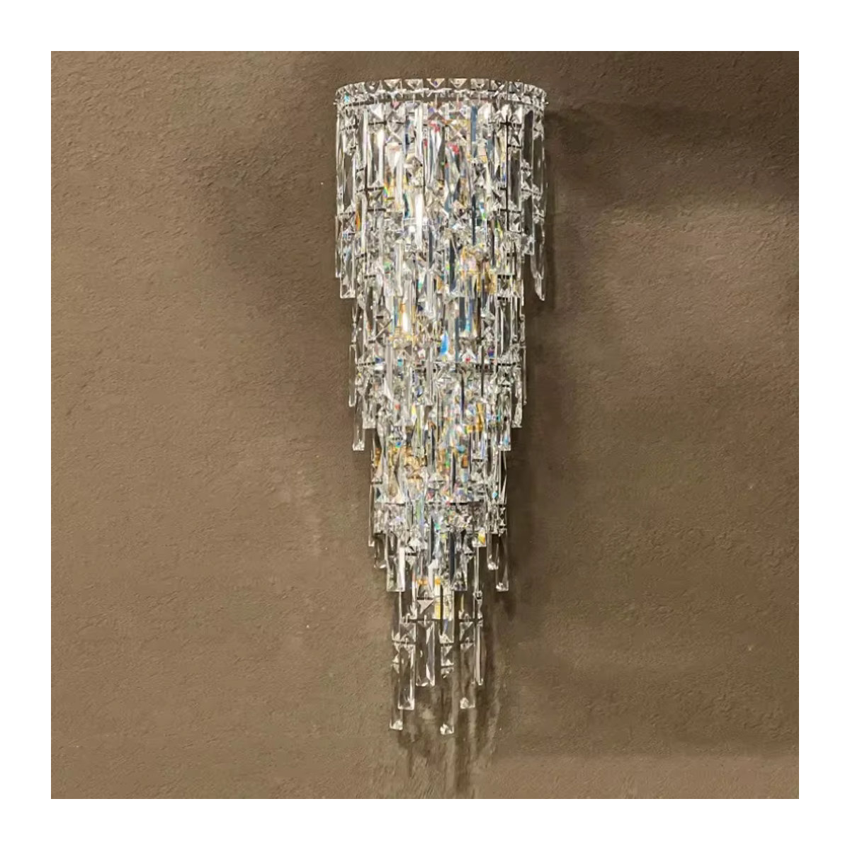 TAONUANSHU Moderne Kristall LED Wandleuchte in Gold und Chrom aus Glas für Korridor, Treppe oder Hotel-Lobby - Bild 2
