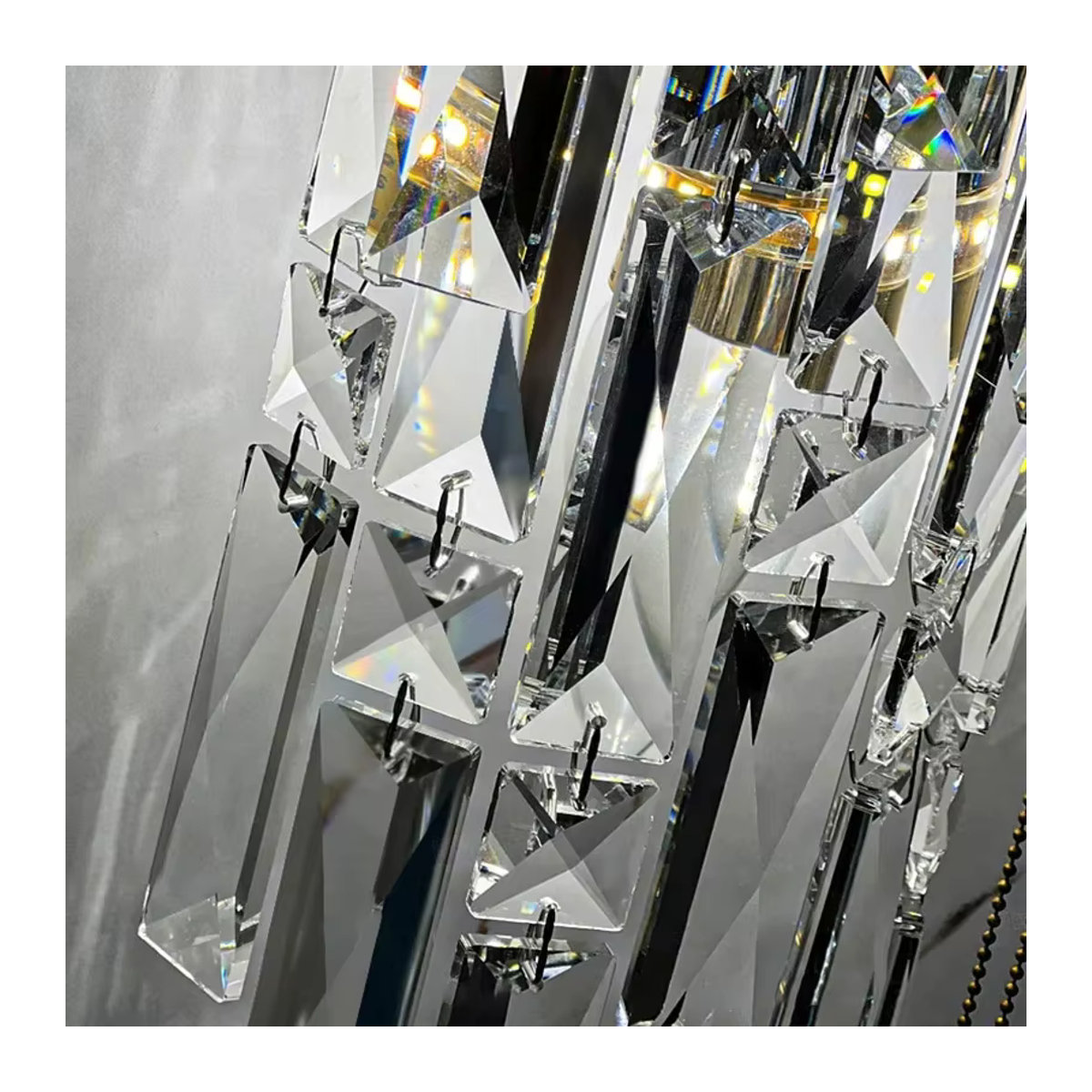 TAONUANSHU Moderne Kristall LED Wandleuchte in Gold und Chrom aus Glas für Korridor, Treppe oder Hotel-Lobby - Bild 4