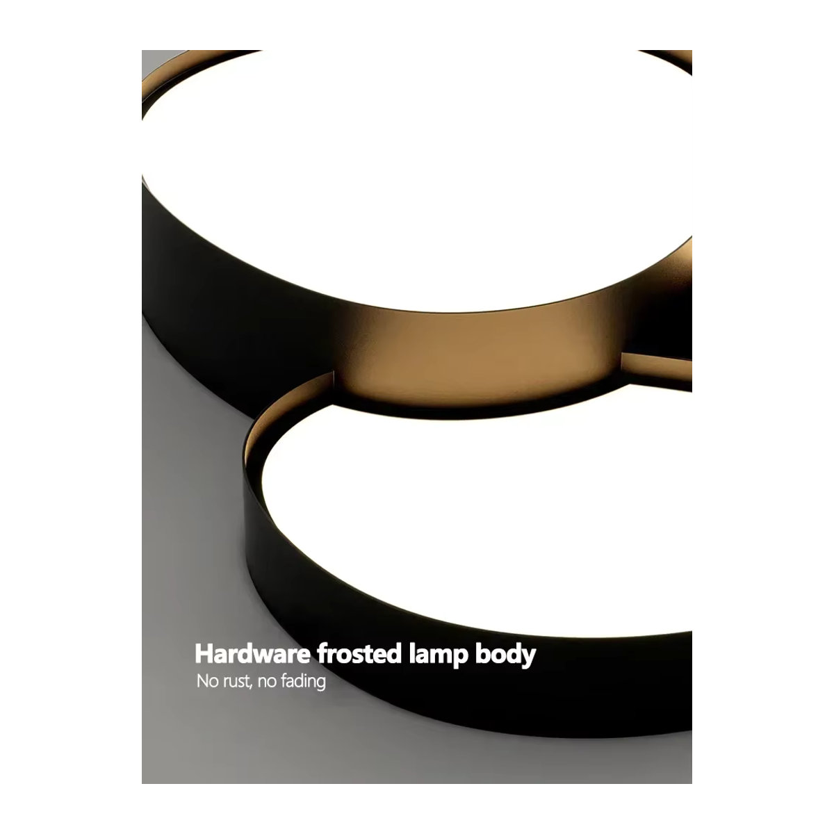 TAONUANSHU Moderne LED Deckenlampe im Nordic Design mit Kopfsteinpflaster-Optik in Schwarz - Bild 3