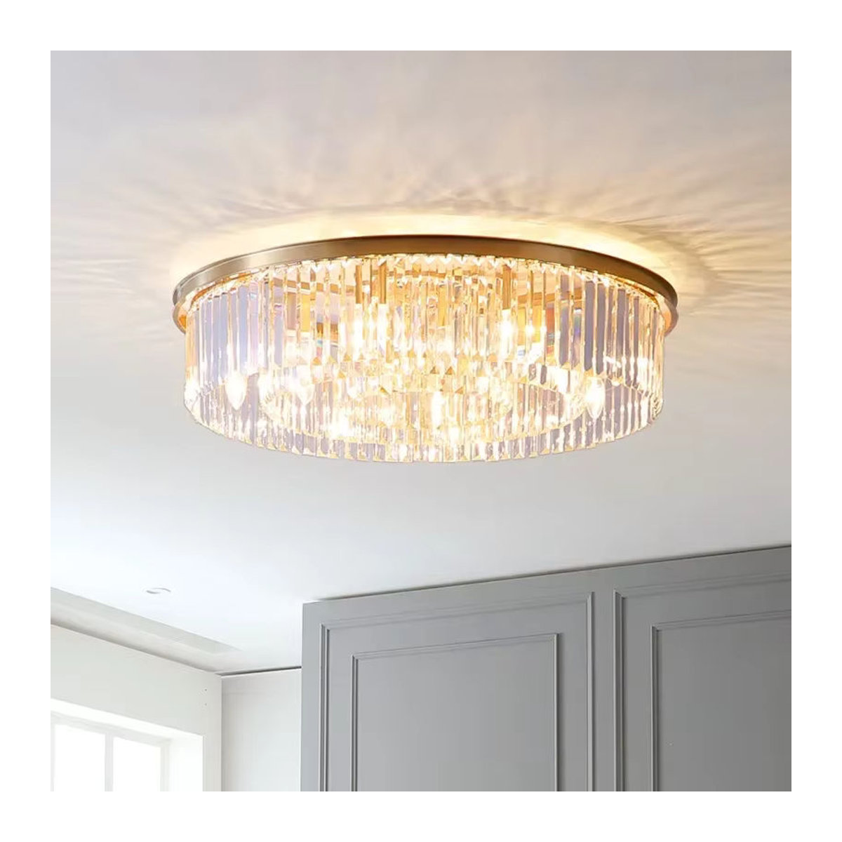 TAONUANSHU Moderner LED Kristall Kronleuchter in Schwarz für Wohnzimmer, Schlafzimmer und Esszimmer - Bild 6