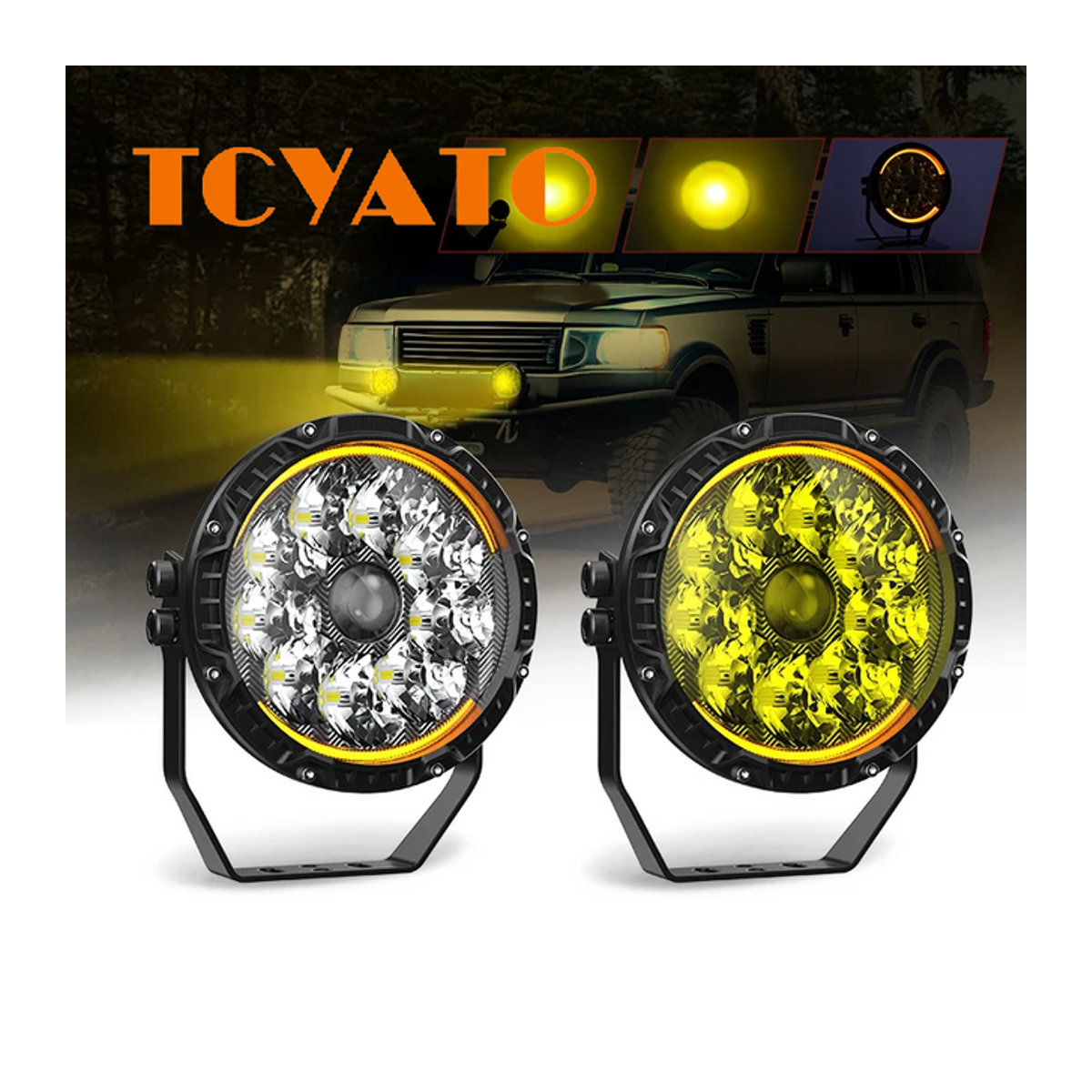 TCYATO 5-Zoll Ultrahelle Laser-LED-Strahler für Geländefahrzeuge Hochleistungsstrahler Universal - Bild 1