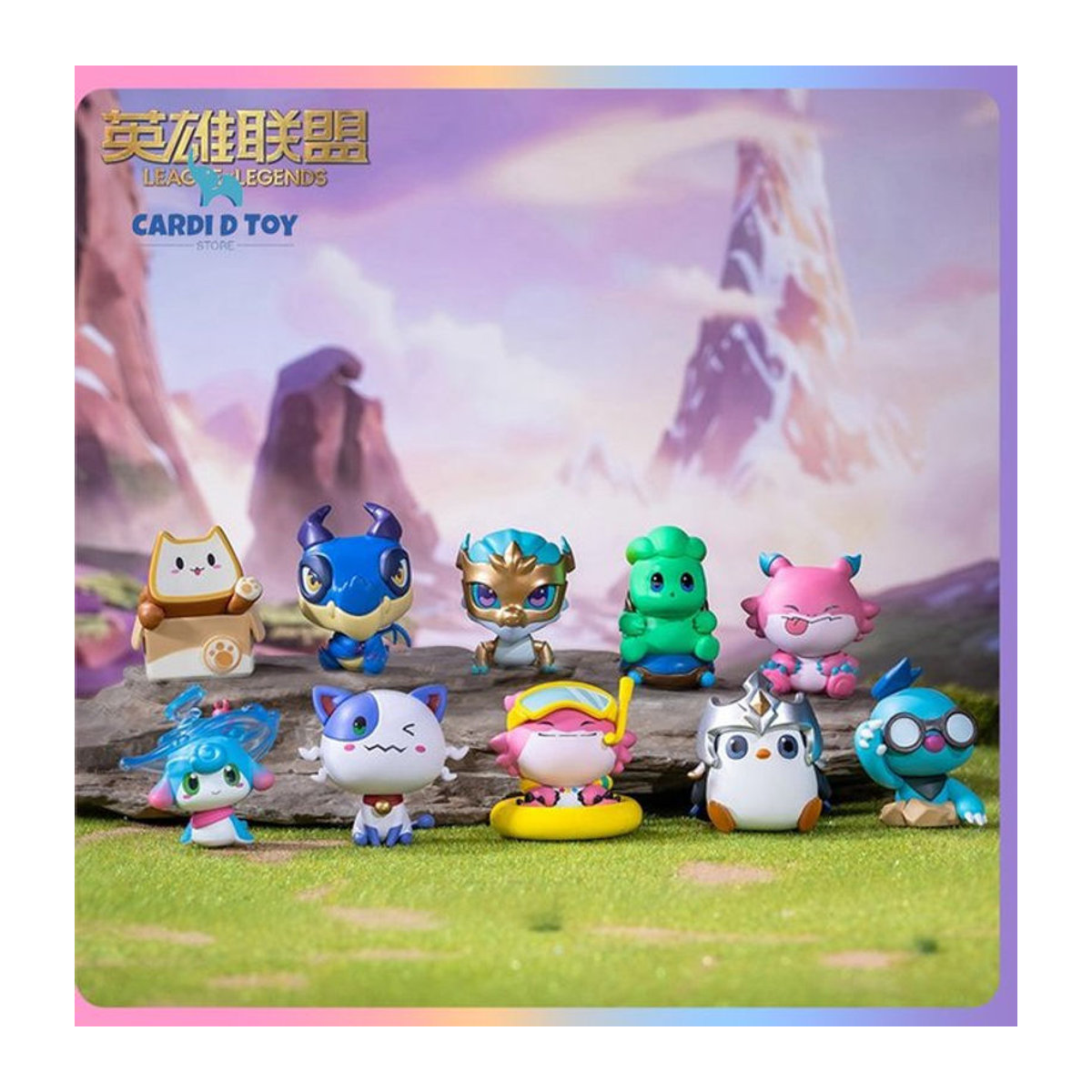 Teamfight Tactics Little Legends Blind Box Mystery Box Miniaturfiguren aus Kunststoff, mehrfarbig - Bild 1