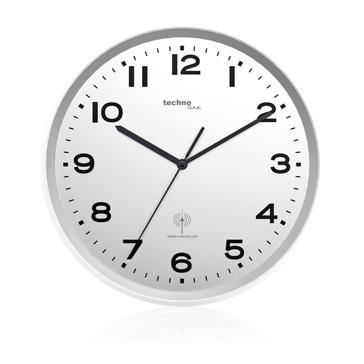 Techno Line WT 8500 Funk Wanduhr Analog Silber Durchmesser: 30 cm, Tiefe: 4,1 cm - Bild 2