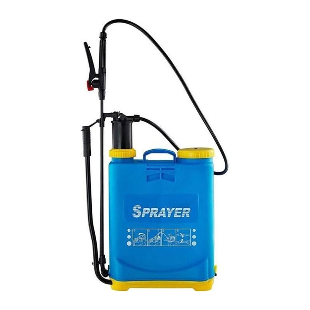 Techtrusty Drucksprüher Rucksack-Sprühgerät zur Unkrautbekämpfung Blau - Bild 1