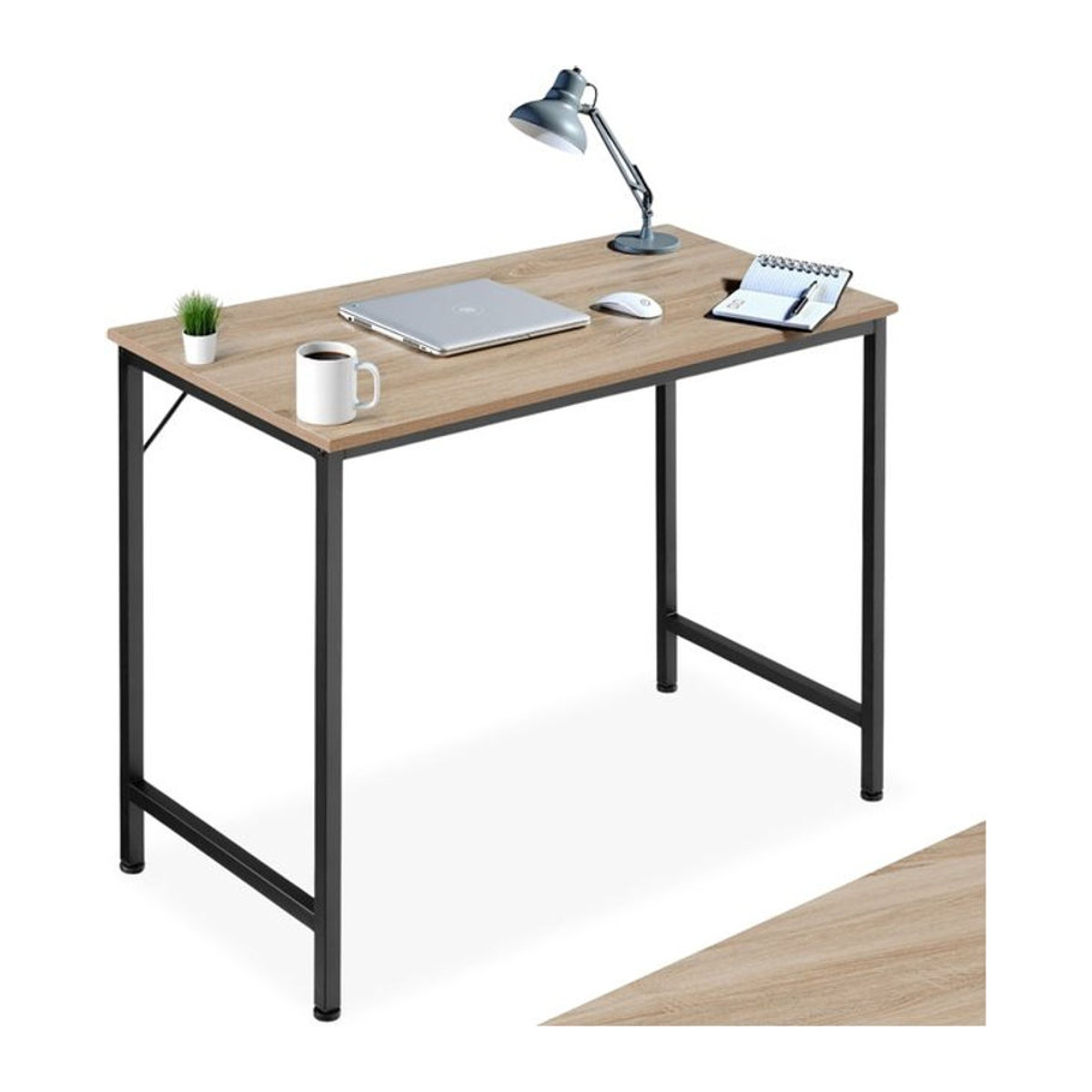 tectake Schreibtisch im Industrial Style und minimalistischem Design, Höhe: 75,5 cm - Bild 1