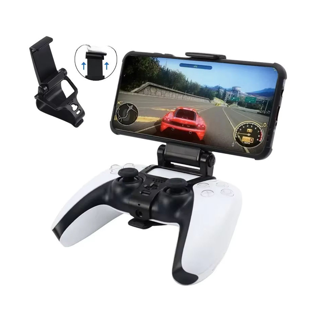 TECTINTER Mobile Handy Halterung für PS5 Controller und Samsung S8 S9 Schwarz - Bild 7