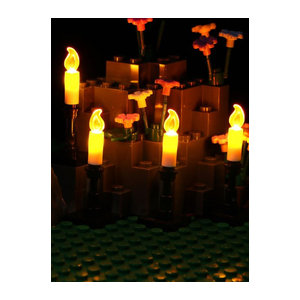 TEDDOO 4er Set LED Stabkerzen aus Kunststoff in Mehrfarbig mit automatischem Flimmern zur Dekoration