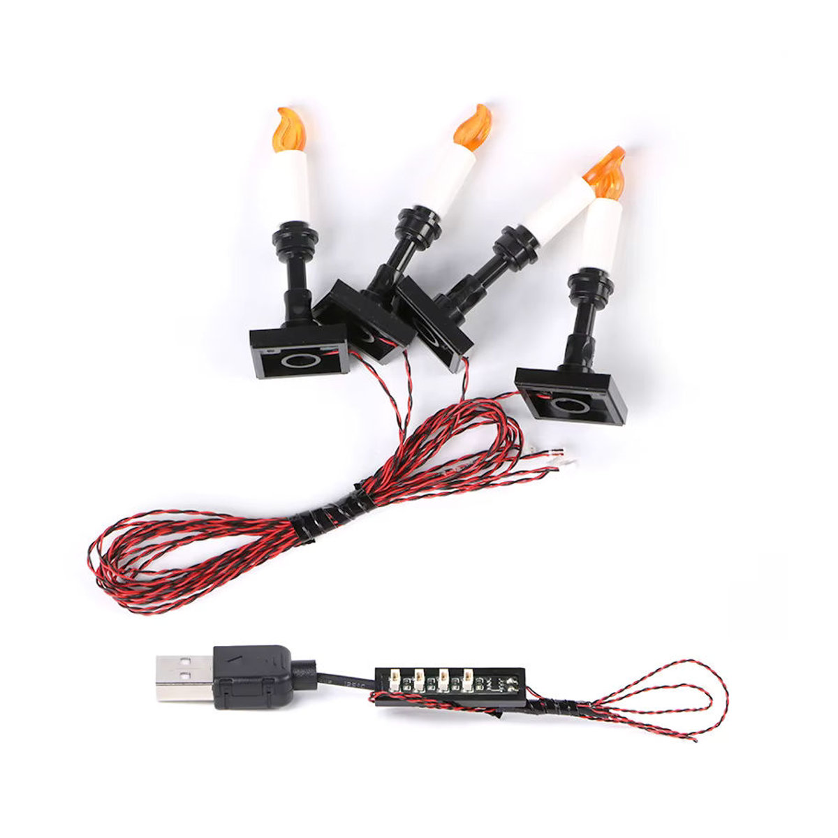 TEDDOO 4er Set LED Stabkerzen aus Kunststoff in Mehrfarbig mit automatischem Flimmern zur Dekoration - Bild 3