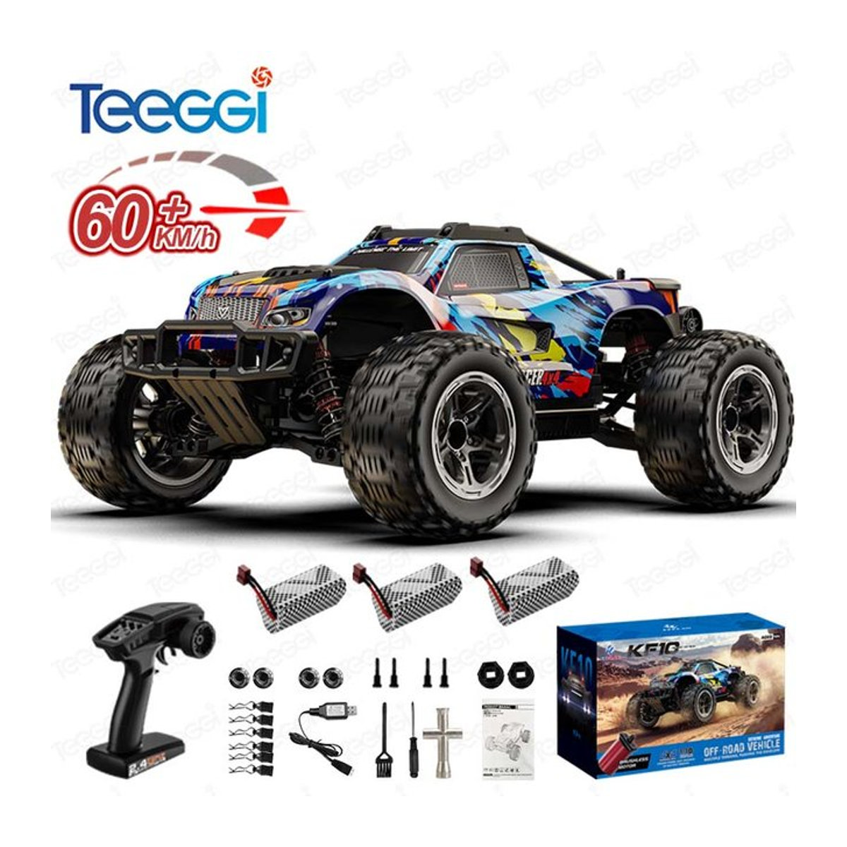 Teeggi KF10 MAX 1/10 4WD RC-Offroad-Auto mit bürstenlosem Motor in Bunt - Bild 1