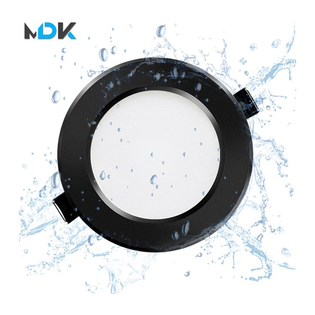Teetealy LED Einbaustrahler aus Aluminium in Schwarz, wasserdichte IP65 Deckenleuchte mit 18 W - Bild 1